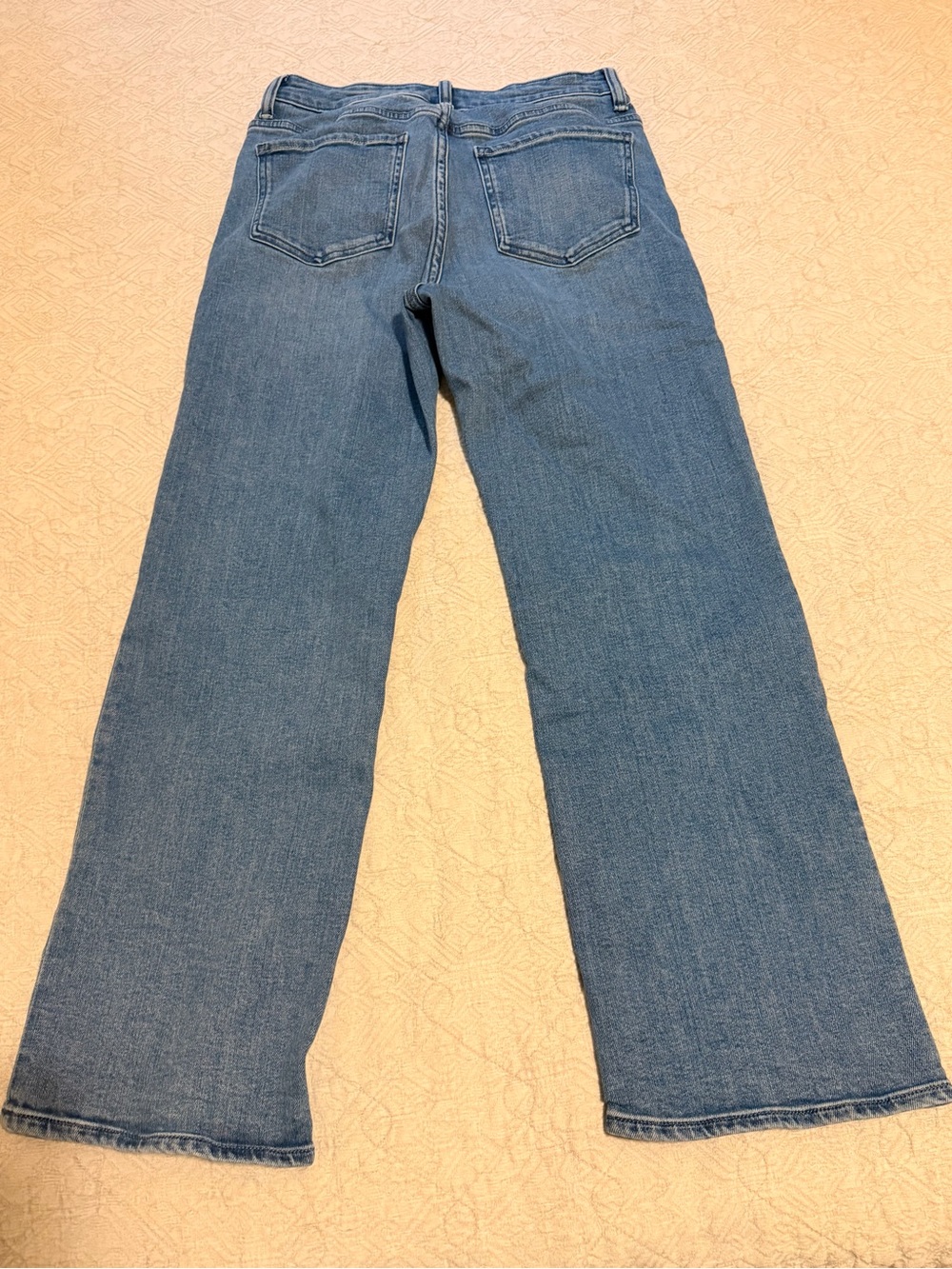 Quince Bella Stretch Straight Leg Blue Jeans - Picture 4 of 5